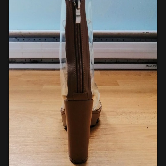 Fashion Nova clear Nude Booties - Picture 5 of 8